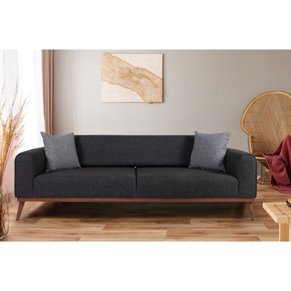 Perla Sofa Seneca Yataklı Kanepe Keten Antrasit Kanepe & Çekyat Fiyatı