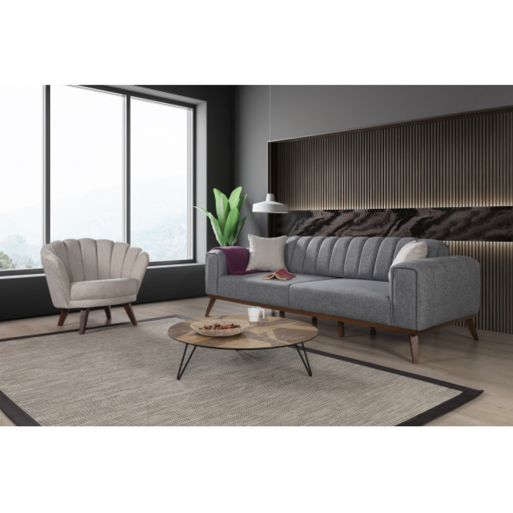 Perla Sofa Velar Koltuk Takimi Keten Acik Gri Koltuk Takımı / Seti Fiyatı