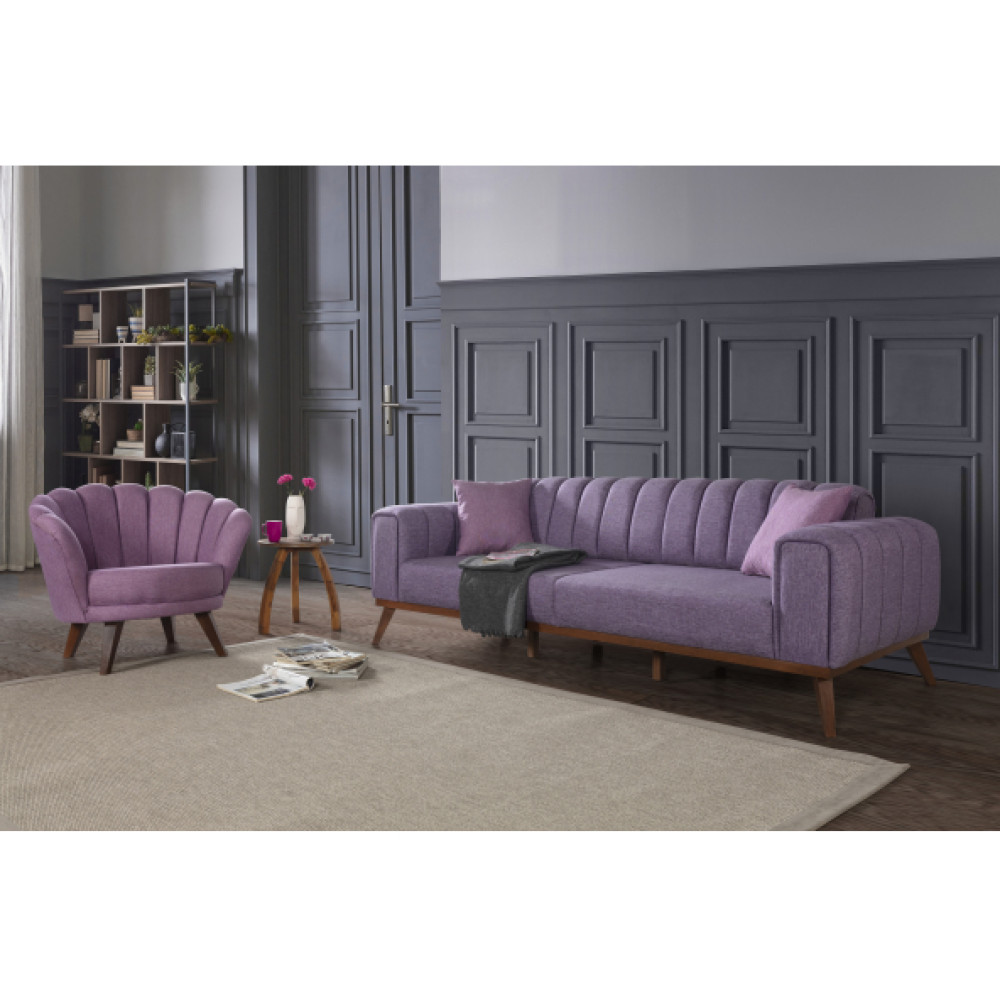 Perla Sofa Velar Koltuk Takimi Keten Mor Koltuk Takımı / Seti Fiyatı