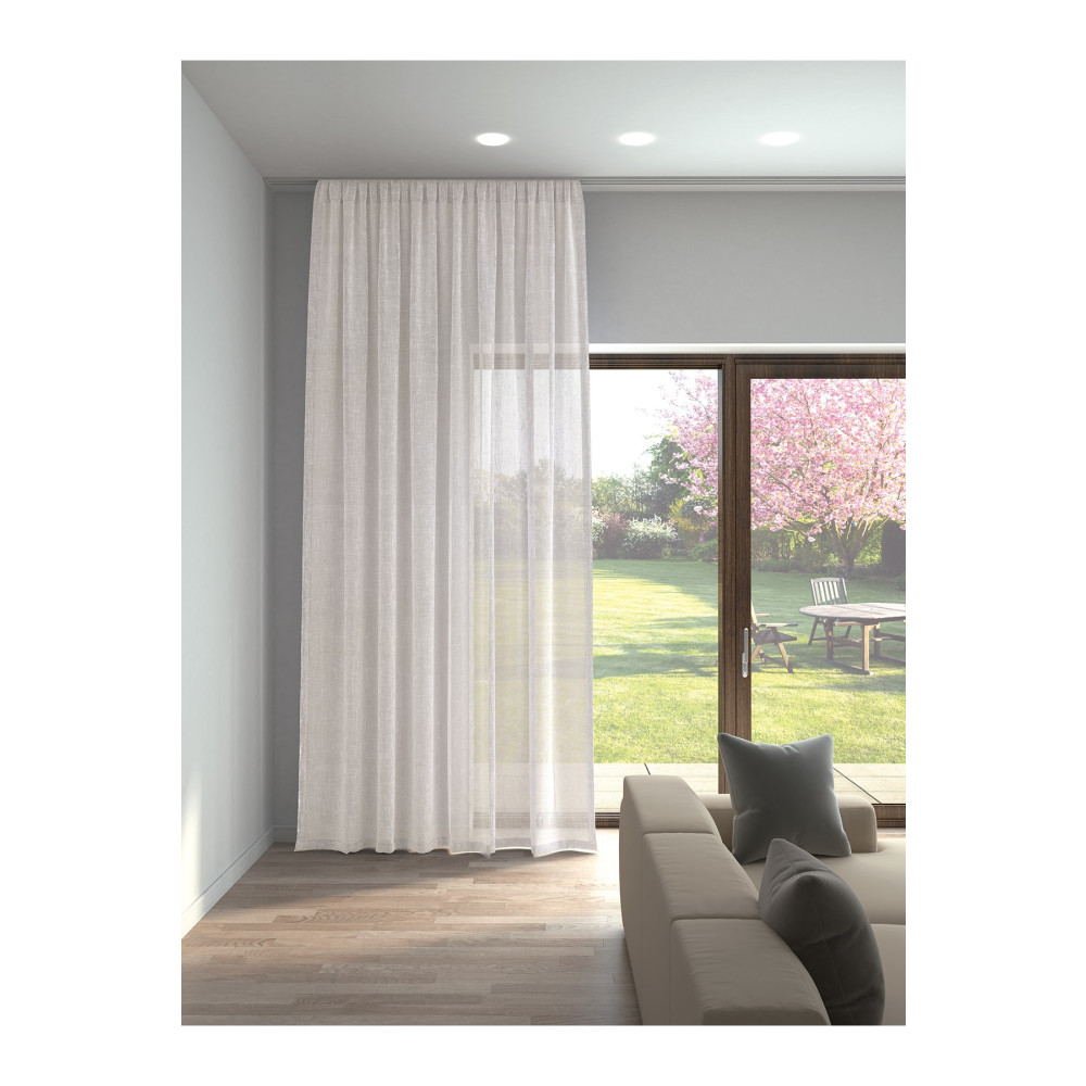 Perle Ekru Renk Keten Görünümlü Düz Tül Perde Ütü Istemez 150 x 260 Beden Tül Perde Fiyatı