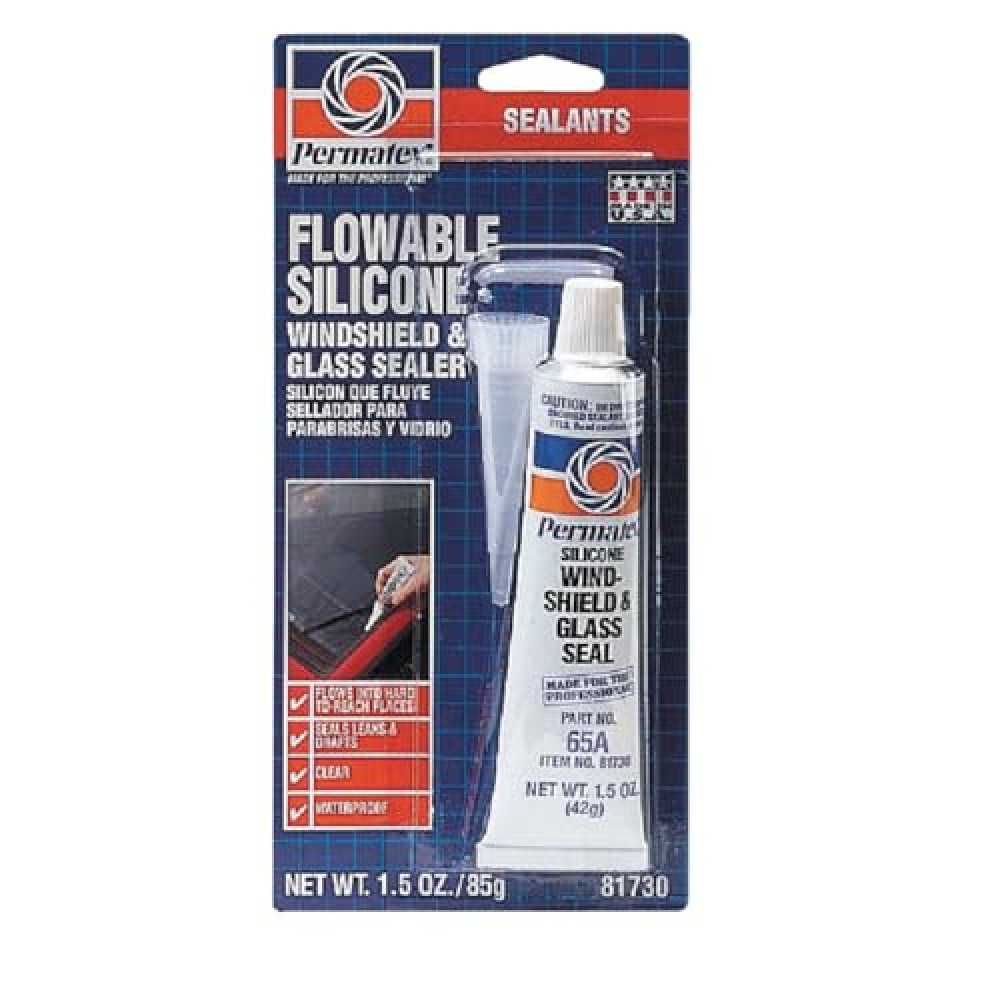 Permatex 81730 1.5 Oz Flowable Silicone Windshield & Glass Sealer