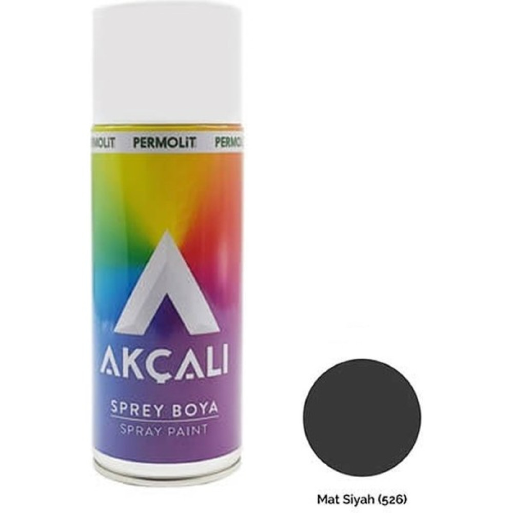 Permolit Akrilik Sprey Boya - 400 ML - Mat Siyah Boya Malzemeleri Fiyatı