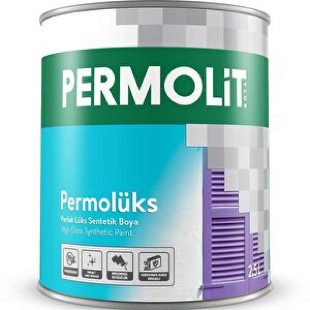 Permolit Lüks Sentetik Parlak Yağlı Boya Beyaz 2.5 Lt. Sanatsal Malzemeler Fiyatı