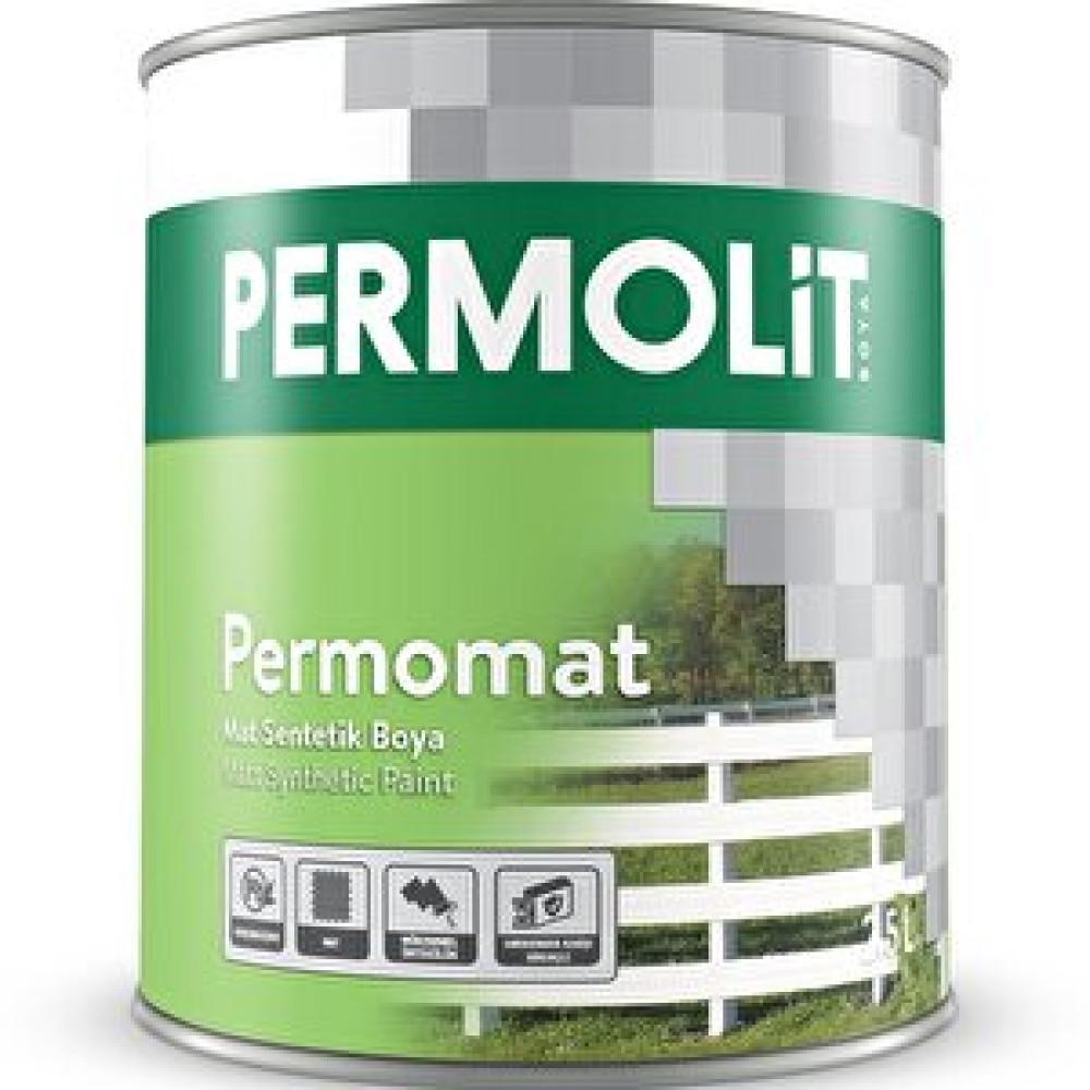 Permolit Mat Sentetik Yağlı Boya Beyaz 0.75 Lt. Boyalar Fiyatı