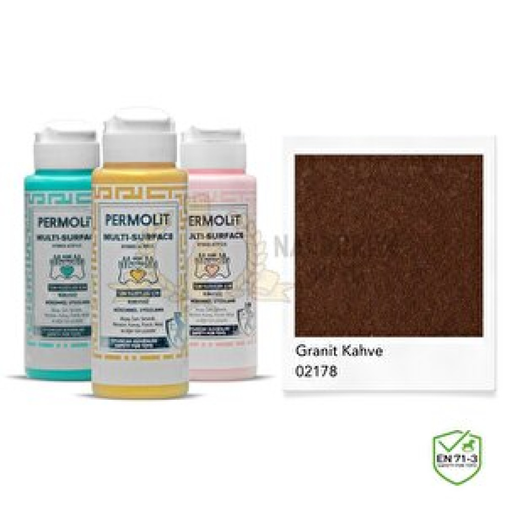 Permolit Multi Surface Akrilik Hobi Boyası Grani̇t Kahve 120 Ml. Akrilik Boya Fiyatı