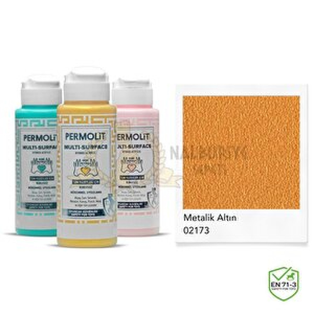 Permolit Multi Surface Akrilik Hobi Boyası Metali̇k Altın 120 Ml. Akrilik Boya Fiyatı