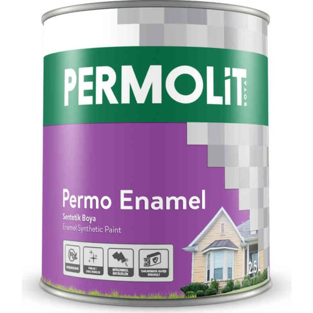 Permolit Permo Enamel Sentetik Yağlı Boya Sarı - 0,75 lt İç Cephe Duvar Boyası Fiyatı