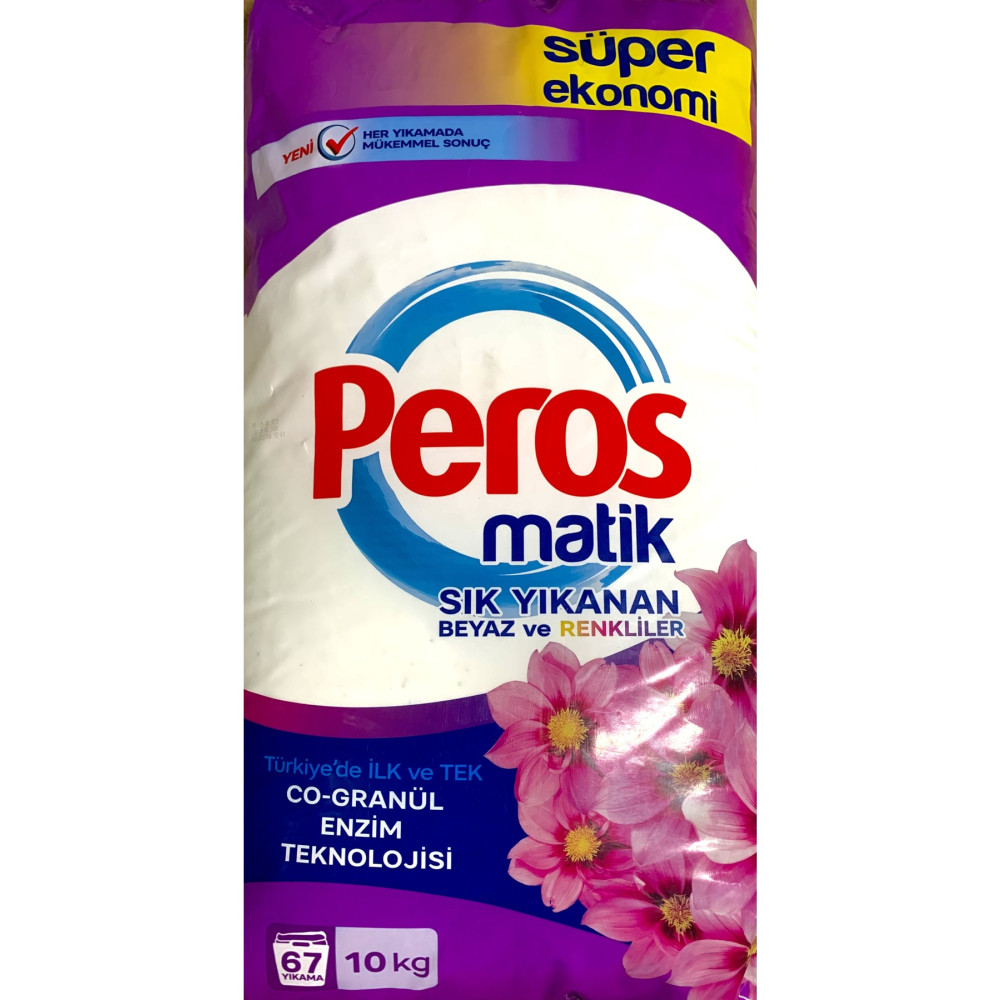Peros Matik Renkliler Ve Beyazlar 10 Kg Çiçek Kokulu Çamaşır Deterjanı Fiyatı