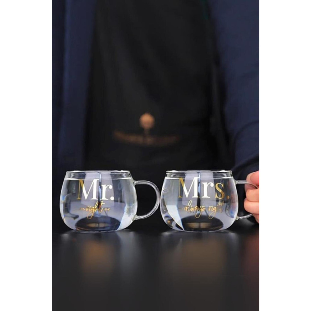 Perotti 2 Adet Mr.& Mrs. Cam Kupa Magnolya Bardağı 400ml 13771 Kupa Fiyatı