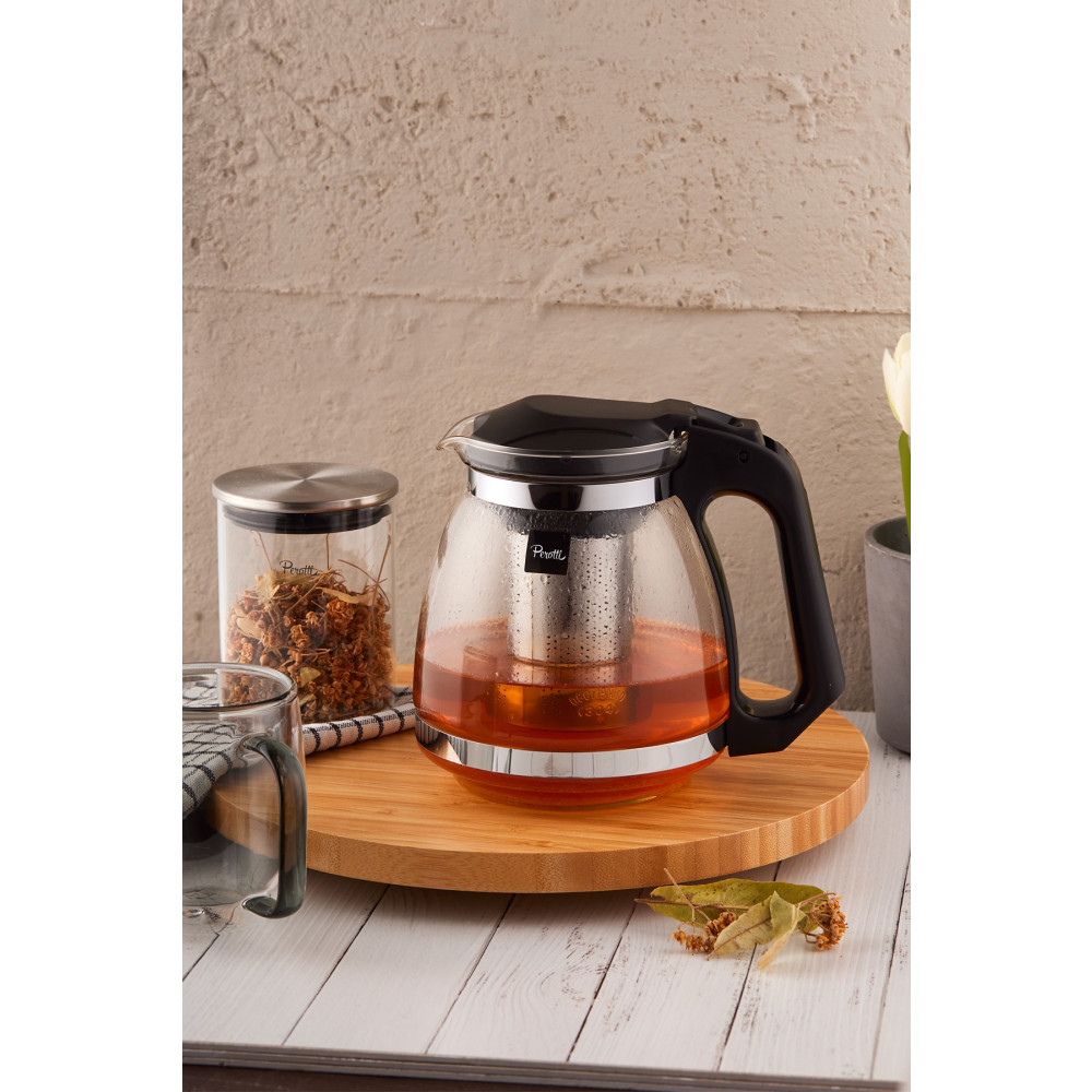 Perotti Luca Süzgeçli Cam Çaycı Demliği 1500 Ml Çay / Çaydanlık Setleri Fiyatı