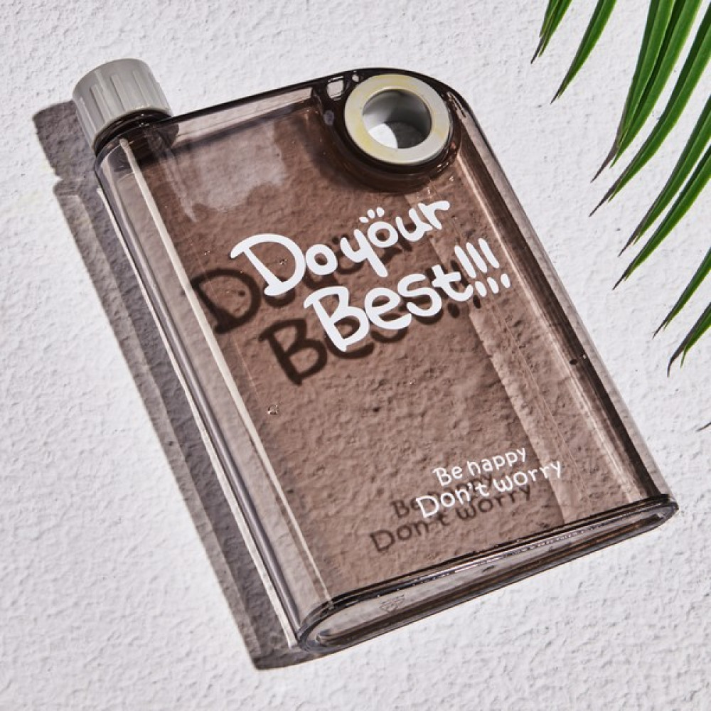 Perottle By Perotti Mona Shinny A5 380ML Bottle Motivasyonel Su Matara Notebook Sporcu Suluk Su Şişesi Halka - Gri Suluk Fiyatı