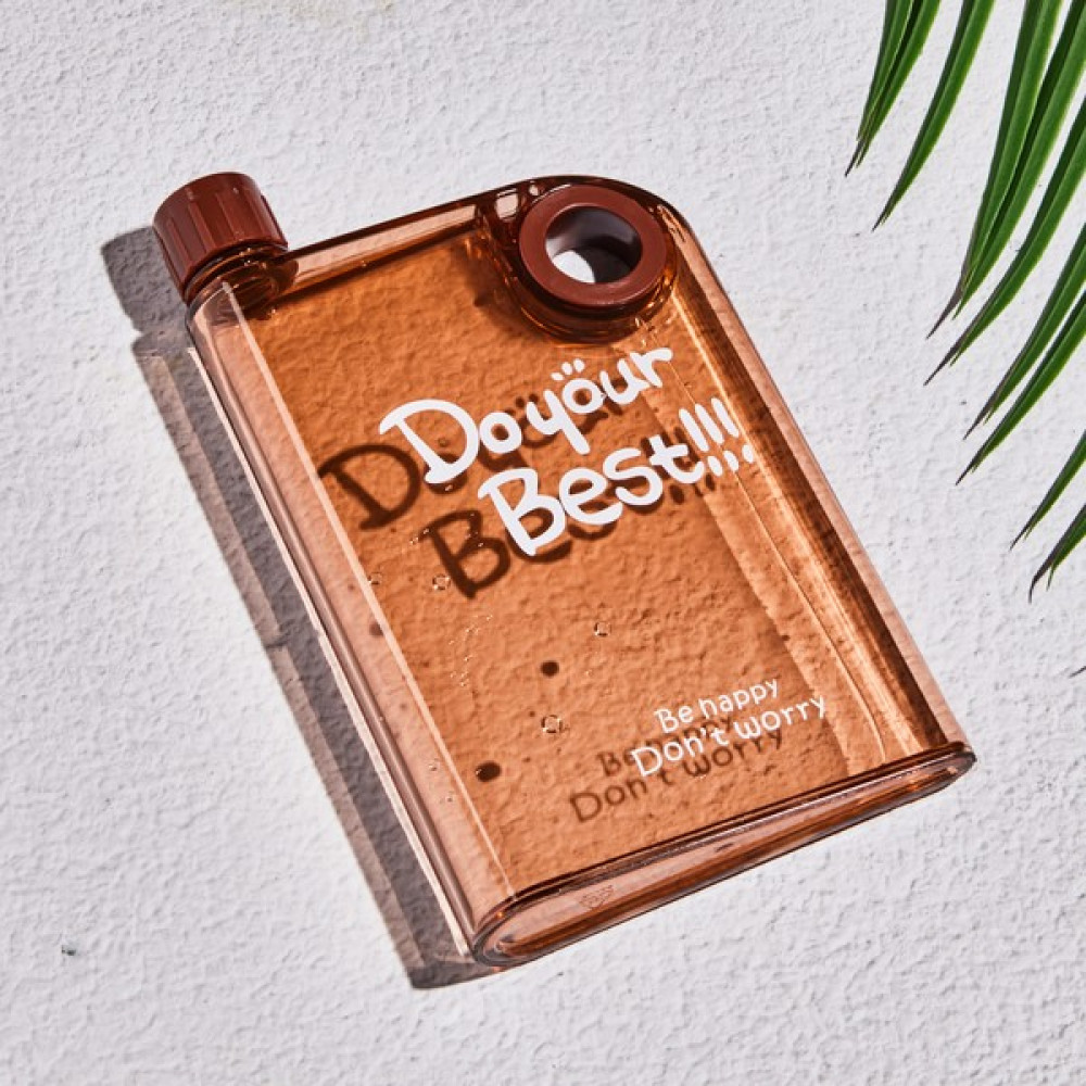 Perottle By Perotti Mona Shinny A5 380ML Bottle Motivasyonel Su Matara Notebook Sporcu Suluk Su Şişesi Halka - Kahverengi Suluk Fiyatı