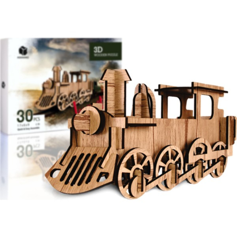 Pershang Lokomotif 30 Parça Ahşap 3D Puzzle Oto Boyaları Fiyatı