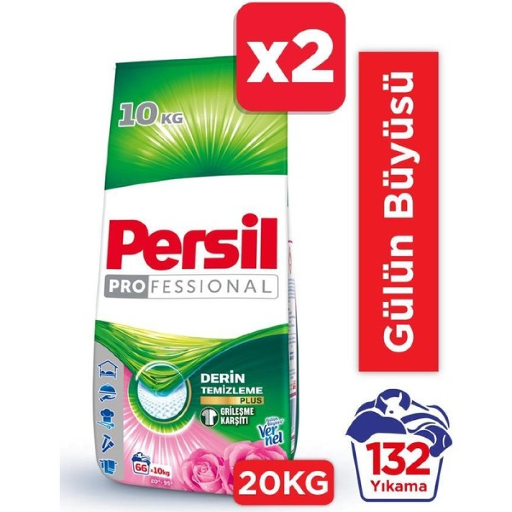 Persil Gülün Büyüsü Toz Çamaşır Deterjanı 10 kg (66 yıkama) x 2 adet - 20 kg Çamaşır Deterjanı Fiyatı
