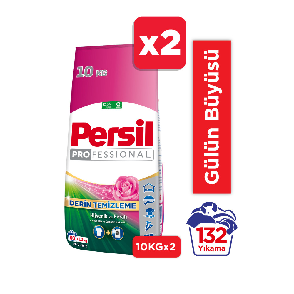 Persil Toz Çamaşır Deterjanı 2 X 10kg (132 YIKAMA) Gülün Büyüsü Çamaşır Deterjanı Fiyatı