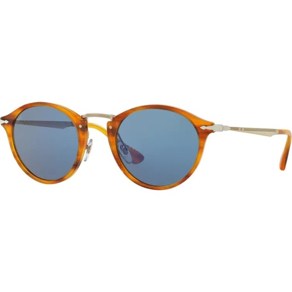 PERSOL 3166-S 960/56 51 Erkek/Kadın TURUNCU Yuvarlak Çerçeve Güneş Gözlüğü - Kahverengi Kadın Güneş Gözlükleri Fiyatı
