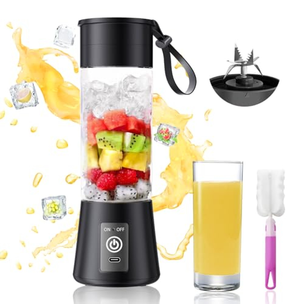Personal Blender for Shakes and Smoothies - 2025 Upgraded 14 Oz Portable Blender with 6 Blades, Cordless & Type-C USB Rechargeable, BAP Free Juice Cup Freshly Squeezed for Picnic/Sprots Blenders Fiyatı