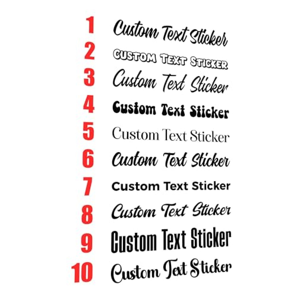 Personalised Car Stickers Custom Text Decal Name Sticker Van Truck Caravan Window Bumper Decals Shop Window Lettering Display Decoration Vinyl Graphics