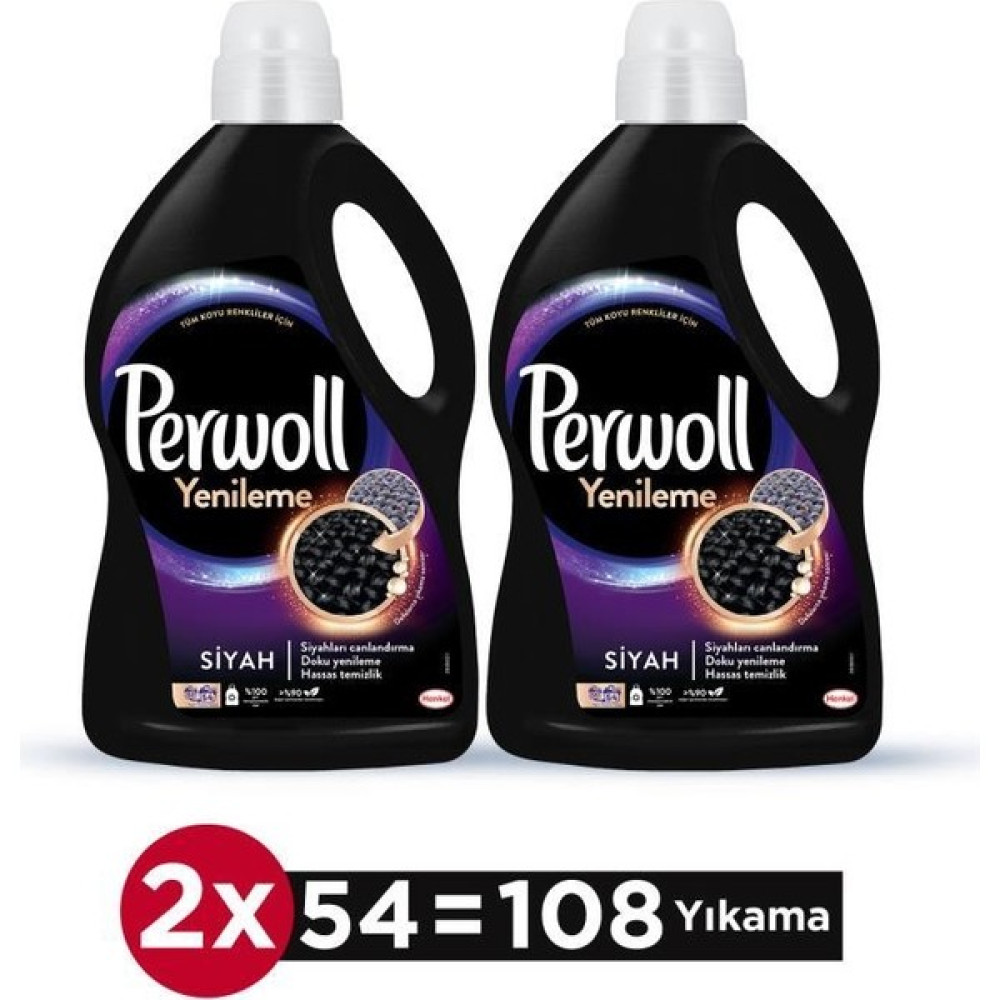 Perwoll Siyah Hassas Bakım Sıvı Çamaşır Deterjanı 2'li Set (2x2,97 Lt) - 3 lt Çamaşır Deterjanı Fiyatı