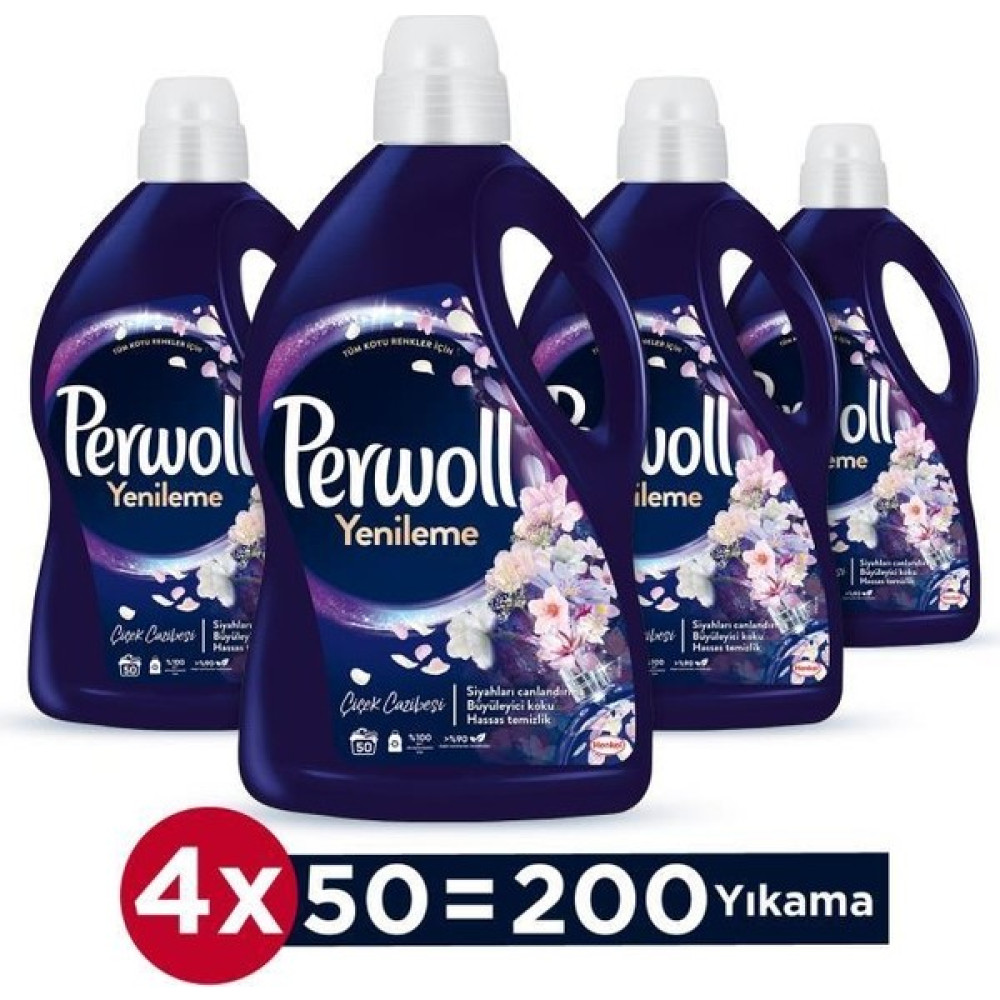 Perwoll Yenileme Çiçek Cazibesi Koyu Renkler 4x2.75L (4'lü Set) Çamaşır Deterjanı Fiyatı