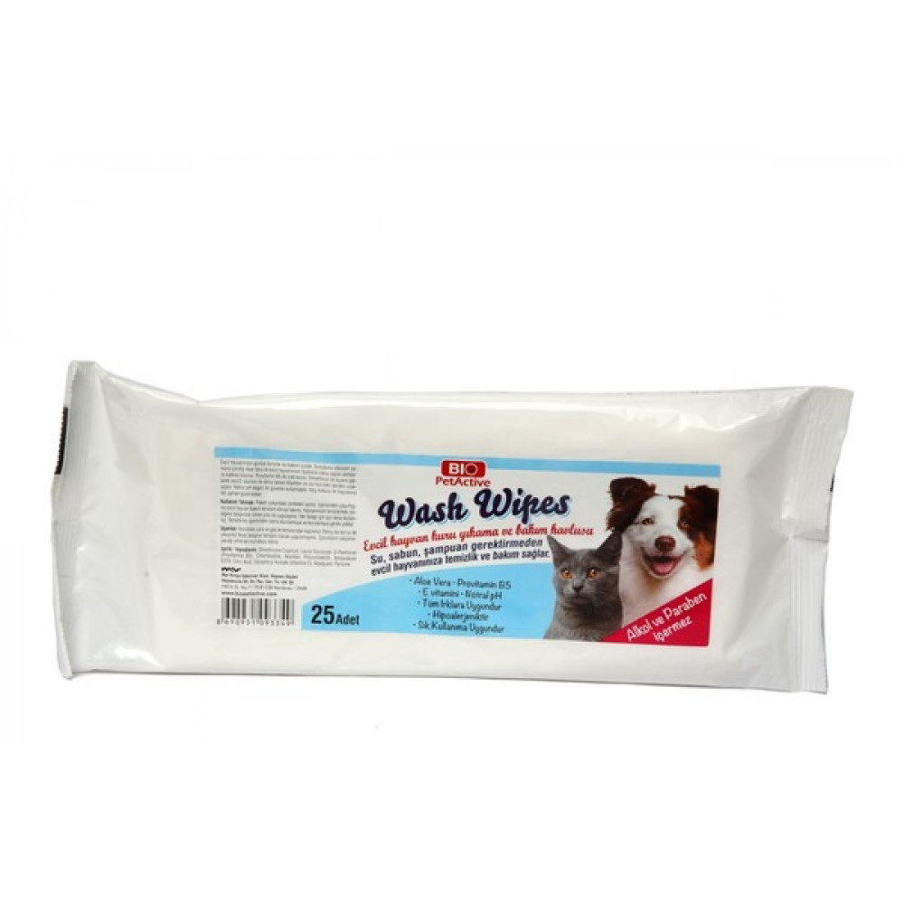 Pet Active Wash Wipes Islak Mendil 25Li Evcil Hayvan Ürünleri Fiyatı