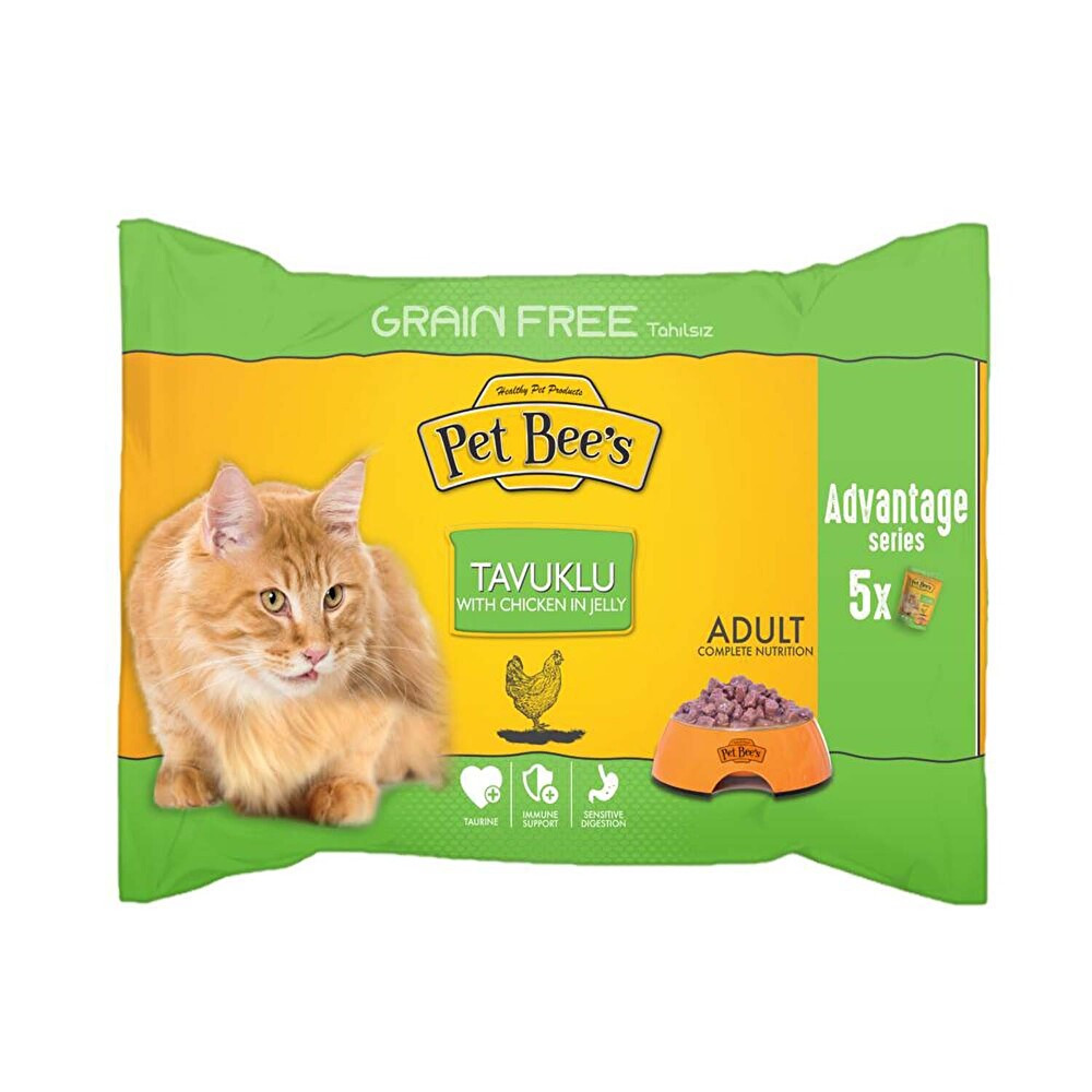 Pet Bee's Yetişkin Kedi Tavuklu 5 * 100 g Evcil Hayvan Ürünleri Fiyatı