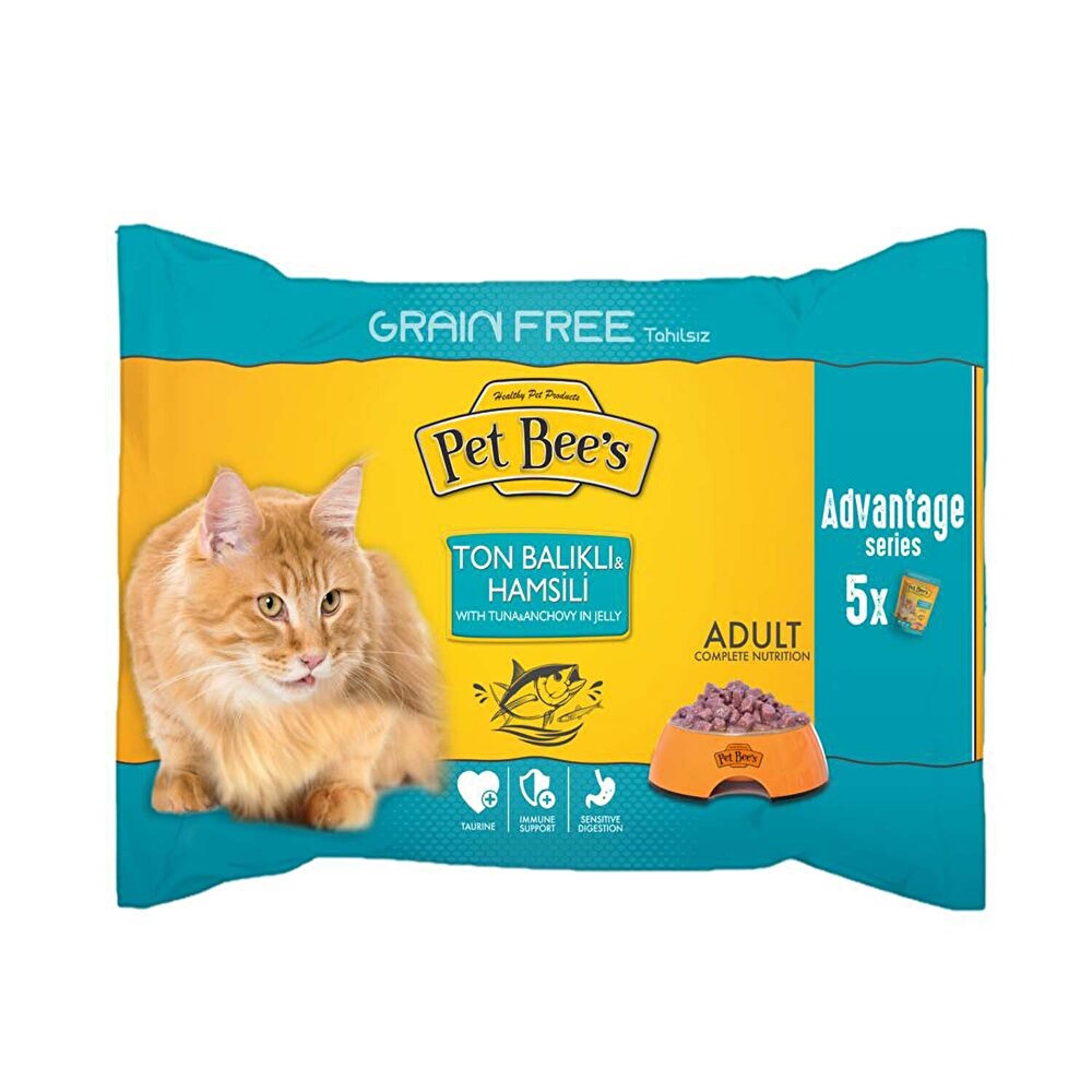 Pet Bee's Yetişkin Kedi Ton Balıklı ve Hamsili 5 * 100 g Evcil Hayvan Ürünleri Fiyatı