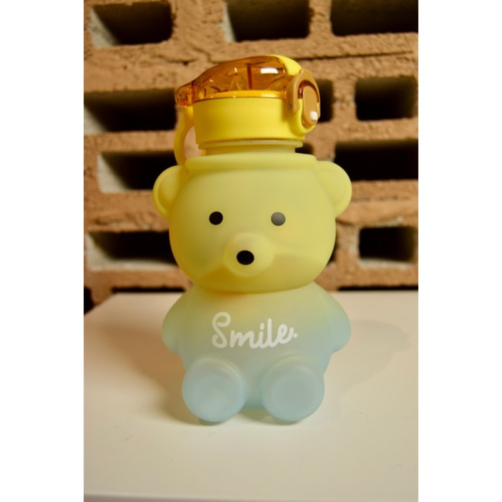 Pet Bi Tık Smile Ayıcık Model Su Matarası Suluk 800 ml Suluk Fiyatı