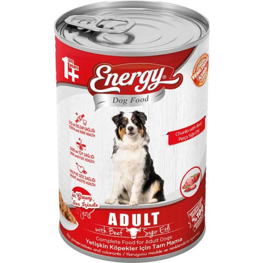 Pet Food Energy 6 Adet Energy Sığır Etli Yetişkin Islak Köpek Maması (400 G) Evcil Hayvan Ürünleri Fiyatı