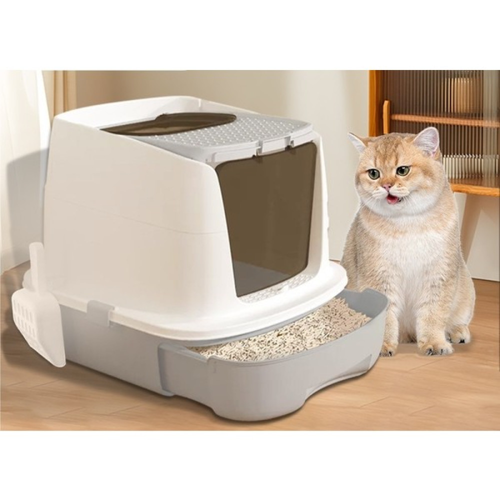 Pet Kedi Kum Kabı Koku Önleyici Tamamen Kapalı Büyük Boy Kedi Tuvaleti Kedi Kum Kabı Katlanır Sıçrama Önleyici ve Koku Geçirmez Çift Kapılı (Yurt D... Evcil Hayvan Ürünleri Fiyatı