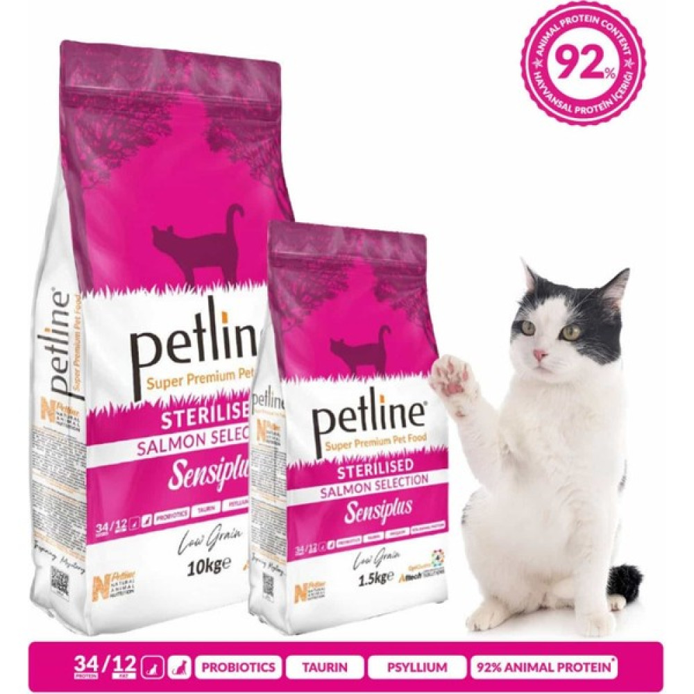Pet Line Petline Sensiplus Somonlu Kısırlaştırılmış Kedi Maması 10 kg Evcil Hayvan Ürünleri Fiyatı