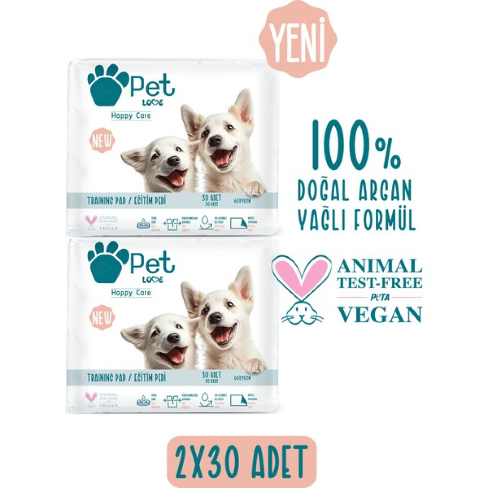 Pet Love Evcil Hayvan Tuvalet Eğitim Pedi 2X30 Adet Evcil Hayvan Ürünleri Fiyatı