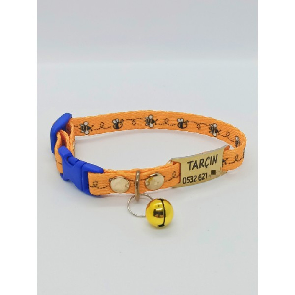 Pet Love Forever Arılı Tasarım İsimli Kedi Tasması 13-20 cm S Evcil Hayvan Ürünleri Fiyatı