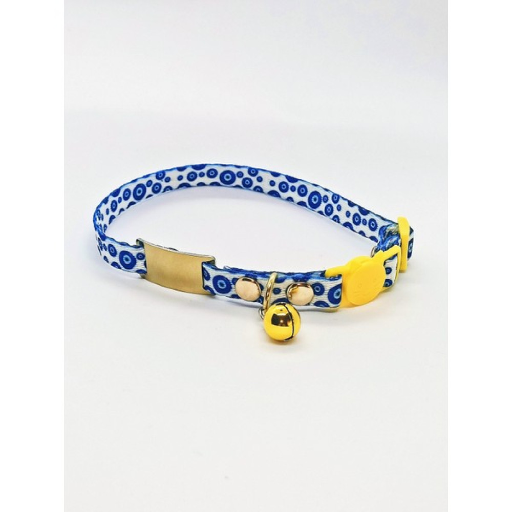 Pet Love Forever İsme Özel Güvenlik Kilitli Safety Click Nazar Boncuklu Kedi Tasması Mavi 19-32 cm M - 19 x 32 cm Evcil Hayvan Ürünleri Fiyatı