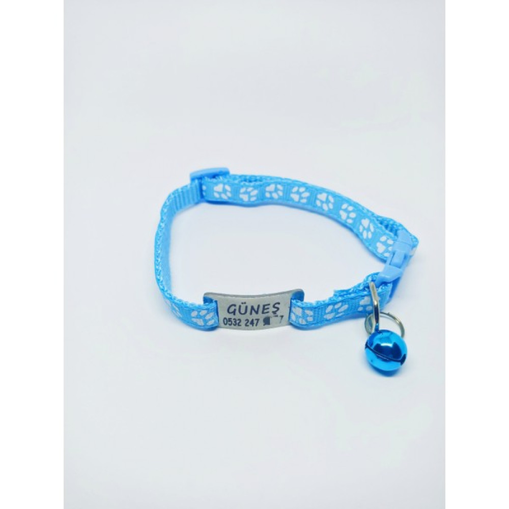 Pet Love Kedi Künyesi, Köpek Künyesi, Isimli Kedi Tasması, Isimli Köpek Tasması - Açık Mavi - Min. 19 cm - Max. 32 cm Evcil Hayvan Ürünleri Fiyatı