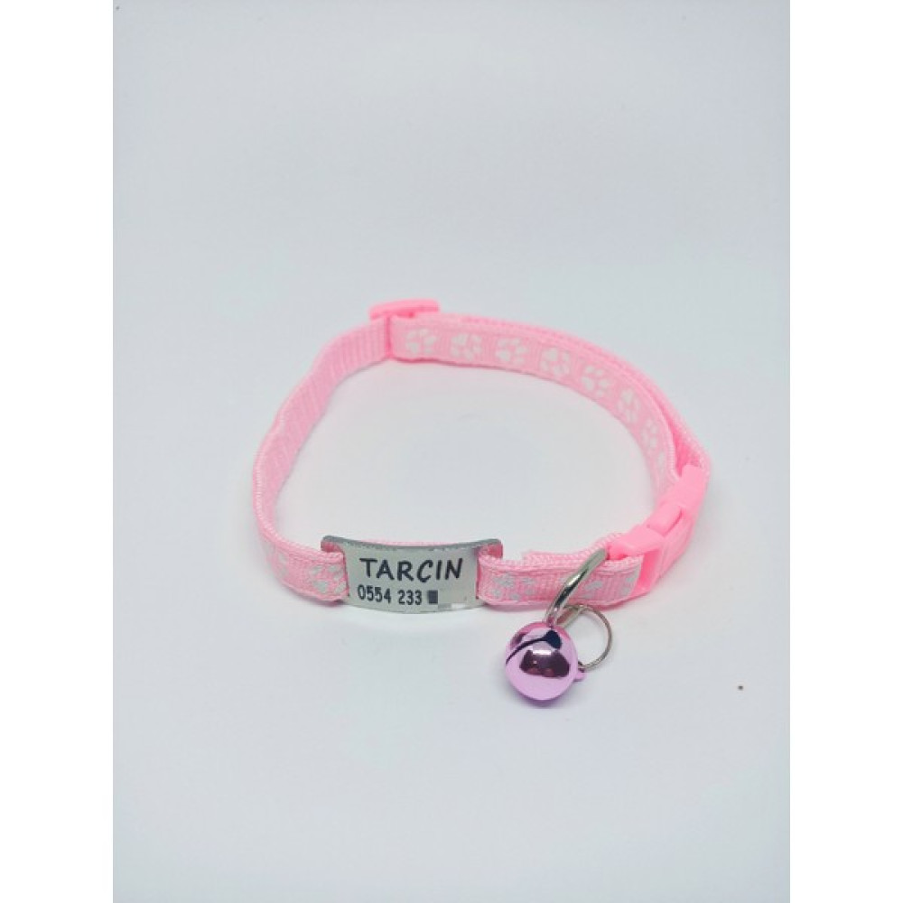 Pet Love Kedi Künyesi, Köpek Künyesi, Isimli Kedi Tasması, Isimli Köpek Tasması - Açık Pembe - Min. 19 cm - Max. 32 cm Evcil Hayvan Ürünleri Fiyatı