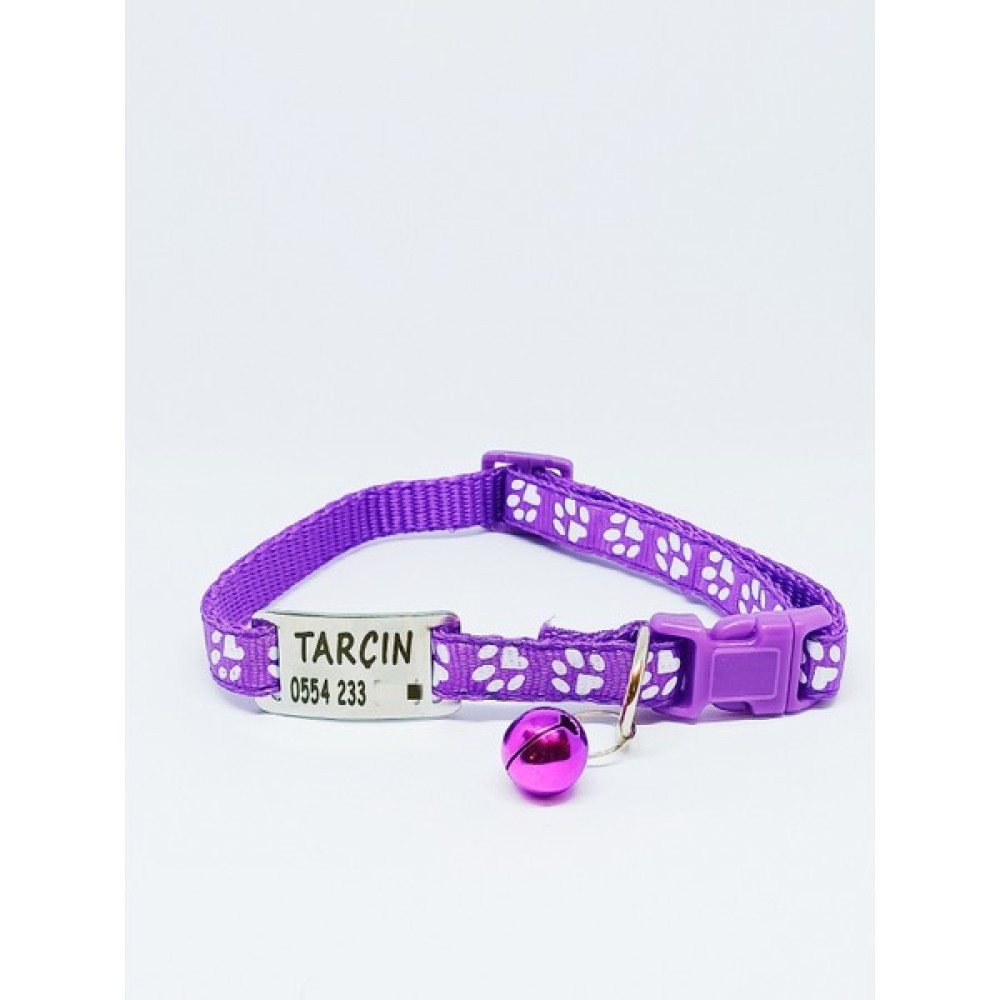Pet Love Kedi Künyesi, Köpek Künyesi, Isimli Kedi Tasması, Isimli Köpek Tasması - Mor - Min. 19 cm - Max. 32 cm Evcil Hayvan Ürünleri Fiyatı