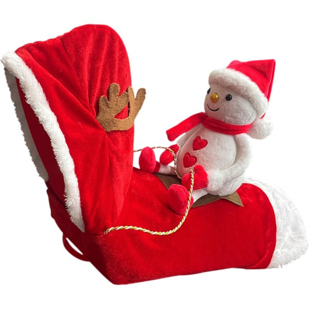 Pet Santa Binicilik Kıyafeti-Kardan Adam Stili (Yurt Dışından) - Kırmızı - Beyaz - M Evcil Hayvan Ürünleri Fiyatı