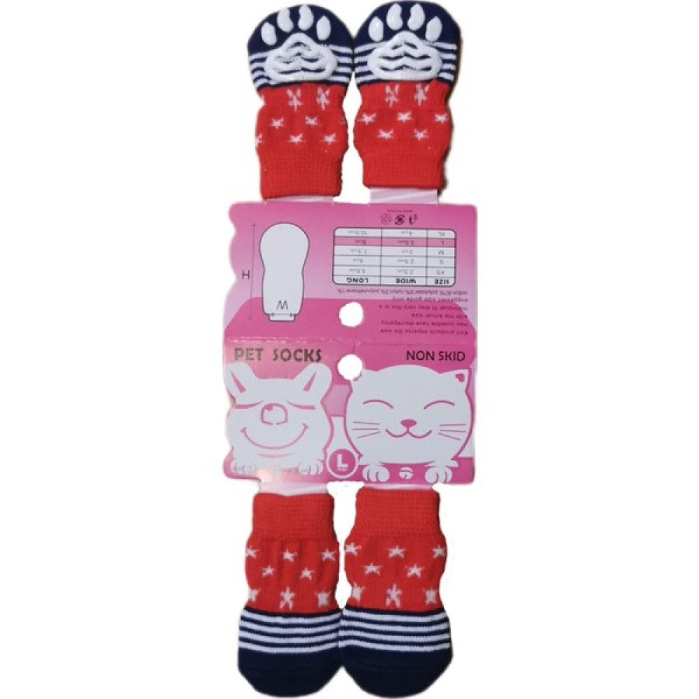 Pet Socks Kedi Köpek Çorabı Large 3.5 x 9 cm - Renkli - Standart Evcil Hayvan Ürünleri Fiyatı