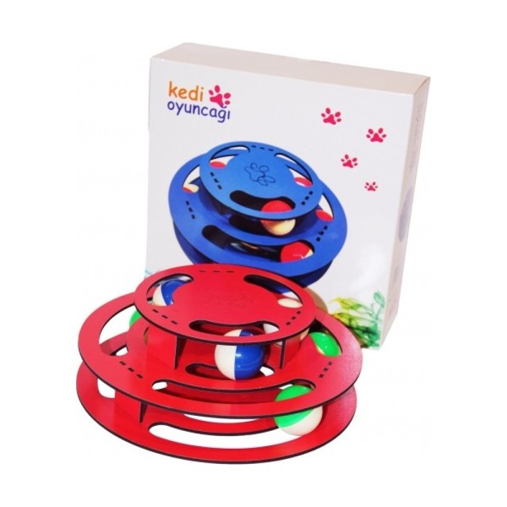 Pet Style Kedi Oyuncağı Ahşap Yuvarlak 2 Katlı Evcil Hayvan Ürünleri Fiyatı
