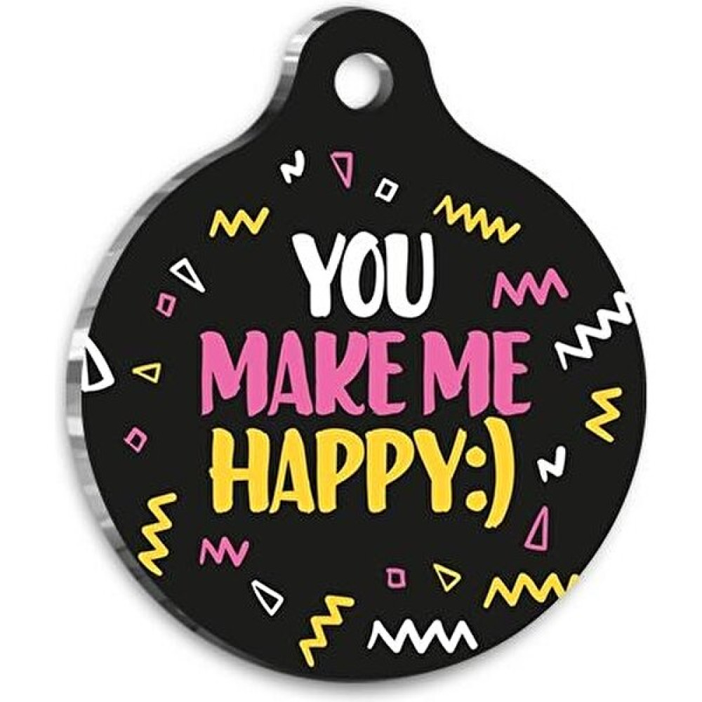 Pet Tag Art Qr Smart Id You Make Me Happy Pet Tag Evcil Hayvan Ürünleri Fiyatı