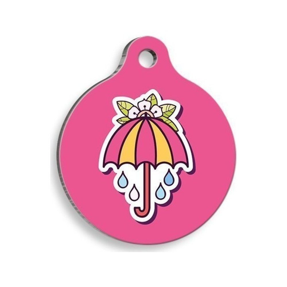 Pet Tag Art Umbrella Yuvarlak Kedi ve Köpek Künyesi - S Evcil Hayvan Ürünleri Fiyatı