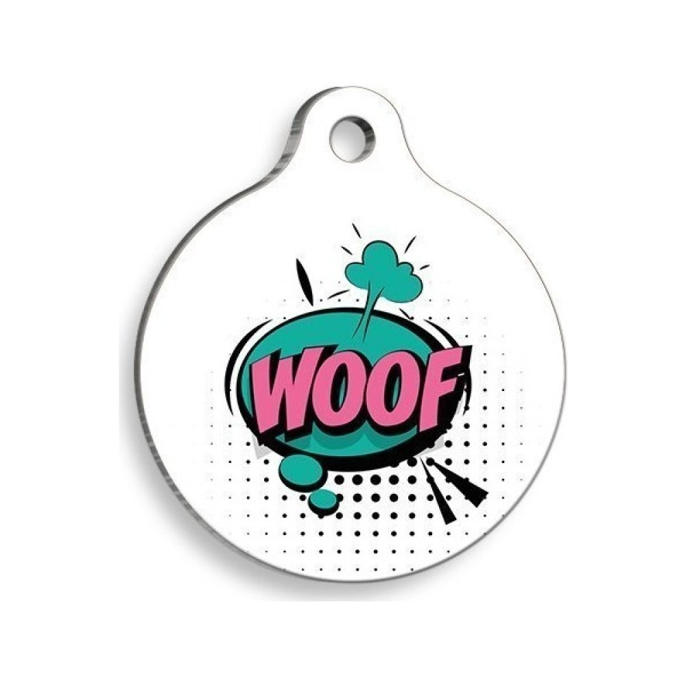 Pet Tag Art Woof Balonlu Yuvarlak Köpek Künyesi - S Evcil Hayvan Ürünleri Fiyatı