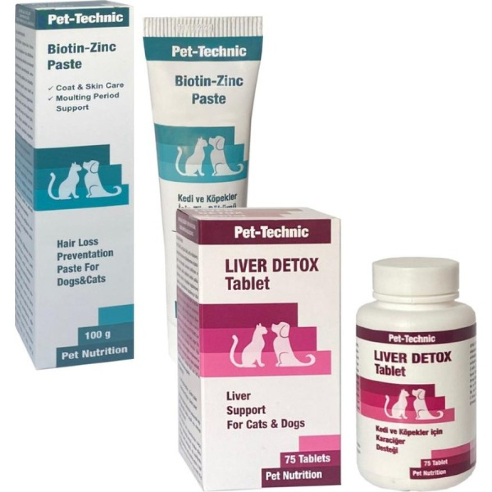 Pet-Technic Pet Technic Biotin Zinc Pasta + Liver Detox Tablet Oto Boyaları Fiyatı