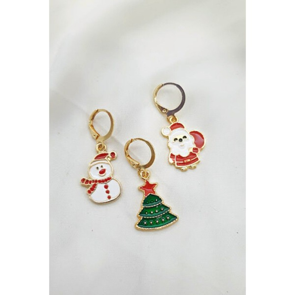 Petek Aksesuar 3 Lü Yılbaşı Noel Temalı Küpe Set Bijuteri Küpe Fiyatı