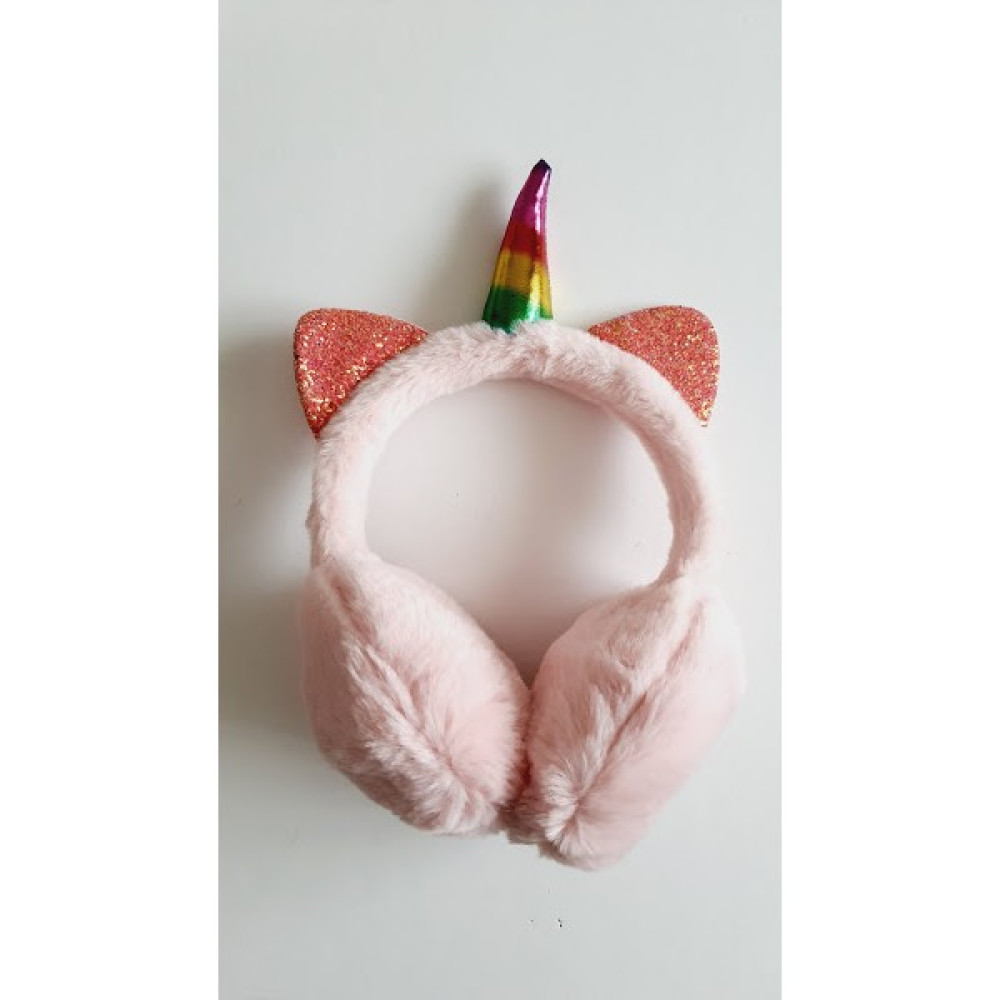 Petek Aksesuar Unicorn Kız Çocuk Soğukdan Koruyucu Kışlık Kulaklık Soft Pembe Toka, Taç & Saç Bandı Fiyatı
