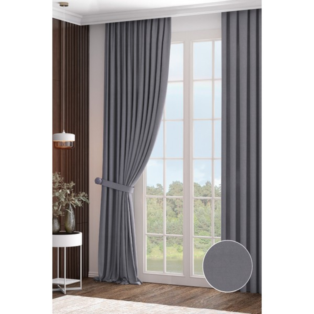 Petek Fon Perde Ekstrafor Büzgülü (Pilesiz) Tek Kanat Açık Gri Pt-19 - 60 x 250 cm Fon Perde Fiyatı