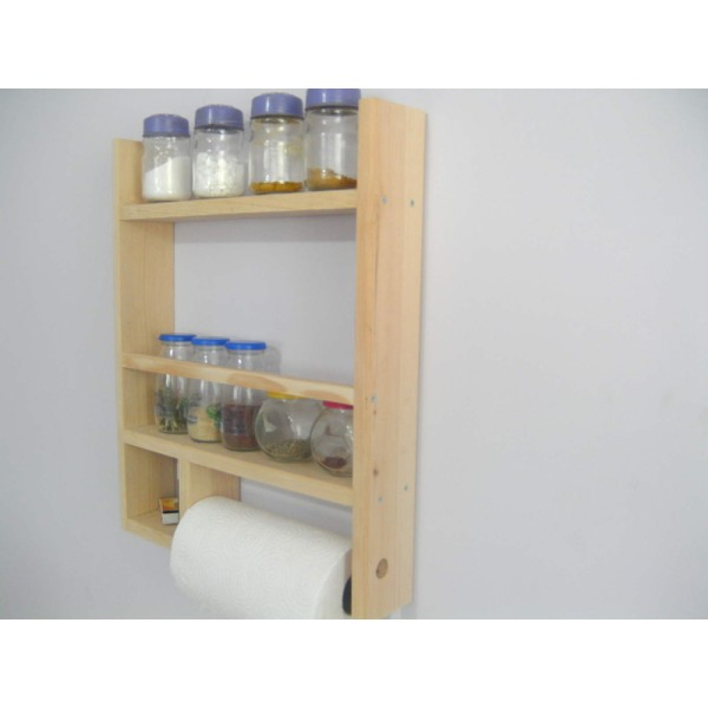 Petek Home Life Baharatlık Ve Kağıt Havlu Stand - Ahşap Rengi Duvar Rafı Fiyatı