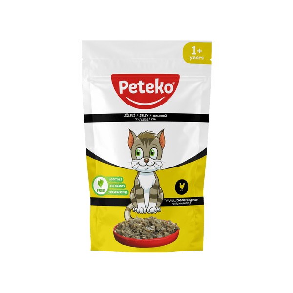 Peteko 24 Adet Jöleli Parça Etli Yetişkin Kedi Yaş Maması Tavuklu 85 gr Evcil Hayvan Ürünleri Fiyatı