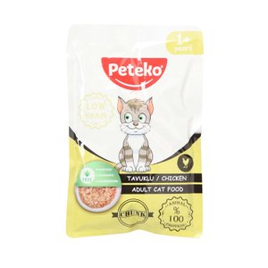 Peteko  Pouch Kedi Maması Jöleli  Tavuklu 85 gr Giyim & İç Giyim Fiyatı